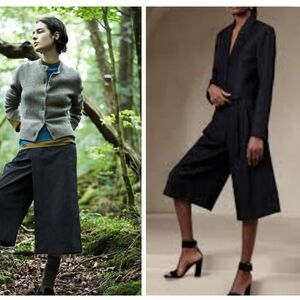 Banana Republic navy wool cullote / Skirt size 30/ large